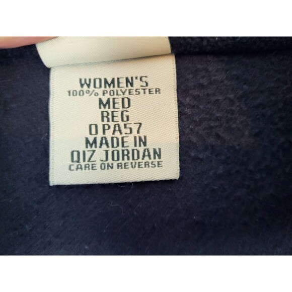 LL Bean Nordic Snowflake Fleece Jacket Full Zip Womens Medium Black - Picture 4 of 5